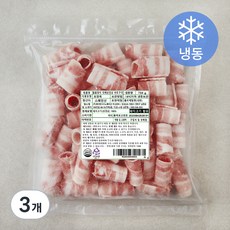 돌돌말이 대패삼겹살 바로구이 (냉동), 3개, 750g