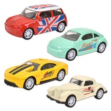 OZ TOY 經典巡航回力迷你車4款套組 6614, 1套, 混合色