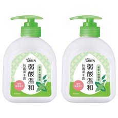GREEN 綠的 弱酸溫和抗菌潔手露-青草&檸檬草, 400ml, 2入