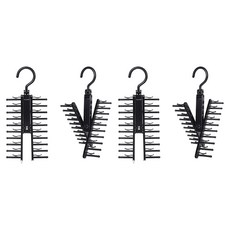 YOUNGGREEN 衣架型20格領帶架, 黑色, 4個