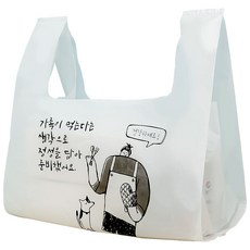 제이팩토리 손잡이 포장비닐 배달봉투 중, 100개, 1개입