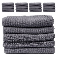 World Clean 高級經編超細纖維抹布 大型 灰色, 25個