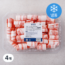MAUM 뼈없는 대패삼겹살 돌돌말이 (냉동), 1kg, 4개