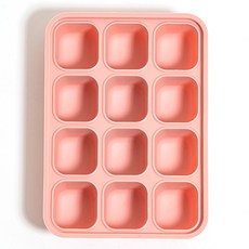 Edison 嬰幼兒用一體式矽膠副食品分裝盒, 粉紅色, 1個, 360ml