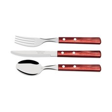 트라몬티나 폴리우드 디저트 세트, 레드브라운, 디저트나이프 + 디저트포크 + 디저트스푼