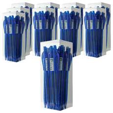 TOWO 東文 減塑中油筆, 藍色, 24入, 10盒