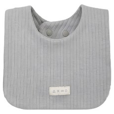 酷咕鴨 ku.ku duckbill plus竹纖羅紋方形圍兜 柔軟親膚 雙釦調節 加大面積, 山系灰, 1入, 1件