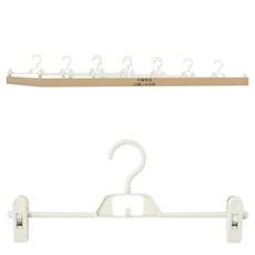 半島良品 輕巧居家防滑無痕褲架, 米白色, 10個