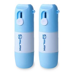 AtelRhyme 快遞條個人隱私地址橡皮擦棒刀具兩用, 藍色, 2個