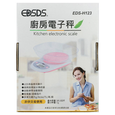 EDSDS 廚房電子秤, 10.1kg, 粉色 + 白色, EDS-H123