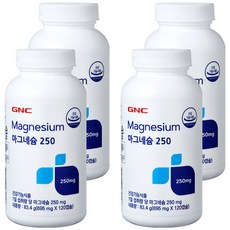 GNC 마그네슘 250, 120정, 4개
