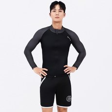 aquatica 男款拉鍊防磨衣上衣下身套裝 AQAMAK-僅泳褲短褲