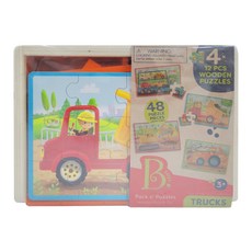B.toys 拼圖包裹 17.4 x 11.6 x 0.3cm, 工程現場, 1盒, 48片