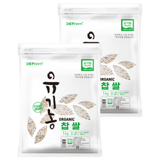 대구농산 유기농 찹쌀, 1kg, 2개