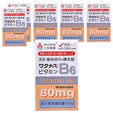 Jen Sheng 人生製藥 渡邊 維他命B6 膜衣錠 80mg, 80錠, 6盒