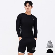 AQUATICA 男款泳帽+泳褲+縮口泳袋套組