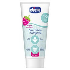 chicco 兒童木醣醇含氟牙膏 水果草莓, 50ml, 1條
