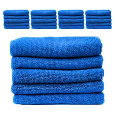 World Clean 高級經編超細纖維抹布 大型 藍色, 25個