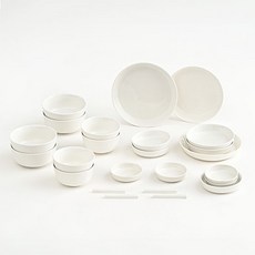 에라토 크림모노 4인 그릇 홈세트 24p, 화이트, 식기 8종, 1세트