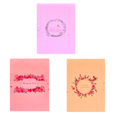 E.City 大款花色霧面密封拉邊衣物收納袋組, 1個裝, 3個