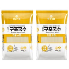몽고식품 구포국수 진공소면, 3kg, 2개