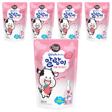 Shower mate 柔潤泡泡洗手液補充包 草莓牛奶香, 5包, 250ml