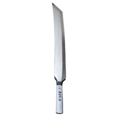 雙中自製原住民鐵管柄山刀 不含鞘 彈簧鋼手工鍛造打磨已開鋒 八寸山刀 圓頭, 黑色 + 銀色, 1個