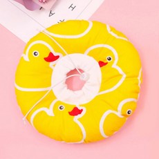 반려견 목쿠션 넥카라 FYQ002 노랑오리 XS, 1개