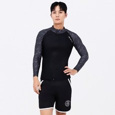 aquatica 男款拉鍊防磨衣上下組 AQAMAQ-海灘褲