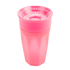 DrBrown's 360度防漏水杯, 美國奶瓶市佔率第一品牌, 不需開蓋杯緣皆可喝水, 9+月以上使用, 300ml, 粉色, 1個