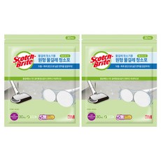 스카치브라이트 베이직 물걸레 청소포 원형 30매, 2개