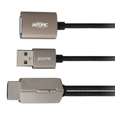 INTOPIC 廣鼎 三合一手機HDMI輸出線 支援iOS/Android 200cm, 黑色, 1組