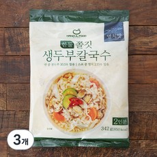 한둘푸드 쫄깃 생두부 칼국수 멸치맛 2인분, 342g, 3개