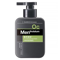 MENTHOLATUM 曼秀雷敦 男士冰振活炭潔面乳, 深層清潔 零油光, 黃金備長炭吸附油脂污垢, 添加冰涼薄荷, 150ml, 1瓶
