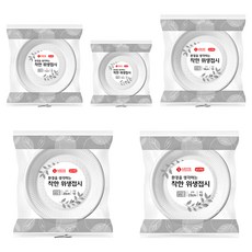 롯데이라이프 환경을 생각하는 착한 위생접시 5종 10cm+14cm+18cm+20cm+24cm, 50개입, 1세트