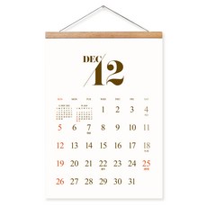 Design Upss 2022年 Line Works木質壁掛式日曆 XL, 混色, 1個