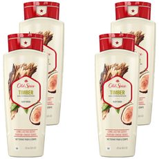 [쿠팡수입] 올드스파이스 프레셔 컬렉션 팀버 바디 워시, 473ml, 4개