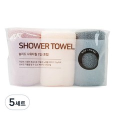 Life smile 素色沐浴巾, 混合顏色, 5套