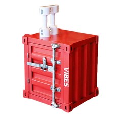 주식회사아텍스 웨어하우스 인테리어 철제 잠금 캐비넷 + 열쇠, 레드, 2단