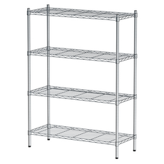 dayneeds 日需百備 輕型 鎖管 鐵力士架/收納層架/鞋架/展示架/層架/鐵架, 電鍍, 4層