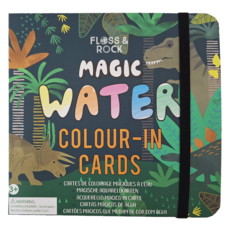 FLOSS & ROCK - 恐龍 著色卡含水筆 6張卡片, 1張