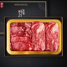 농협안심한우 1+등급 등심 500g + 채끝 300g + 안심 200g 채반 선물세트 1호 (냉장) + 쇼핑백, 1세트