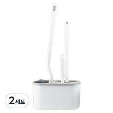 Modern More 3in1 浴室馬桶刷 廁所清潔刷 刷具組, 2個, 灰色