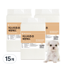미스터추추 반려견 배변패드 무향, 100개입, 15개