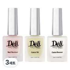 Deli Beauty 受損指甲護理 10ml x 3 套, 3組, 指甲硬化劑 10ml + 角質層油 10ml + 角質層去除劑 10ml