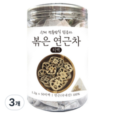 티쿠킹 수제 전통방식 볶은 연근차 티백, 1.2g, 3개, 50개입