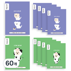 ARTMORE 新款國小書寫10格虛線筆記本, 60個, 隨機出貨