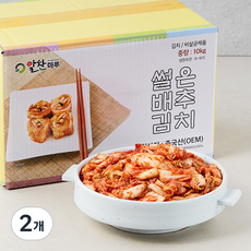 알찬마루 썰은배추김치, 10kg, 2개