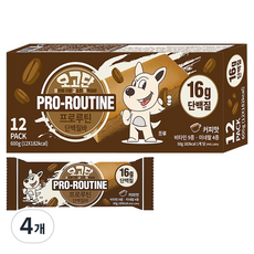 프로루틴 오고단 오븐에 구운 단백질바 커피맛 12p, 600g, 4개