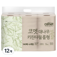 comet 竹製捲筒廚房紙巾, 12個, 140入